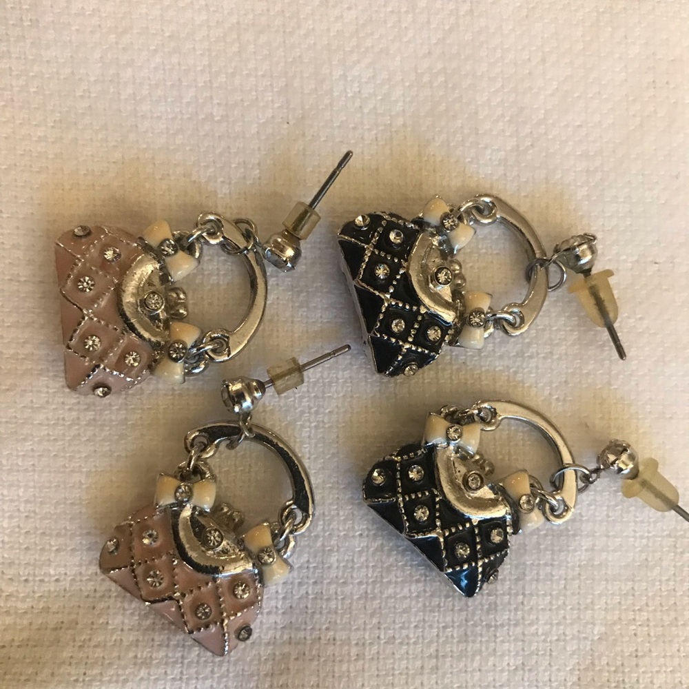 Two handbag earrings from Japan